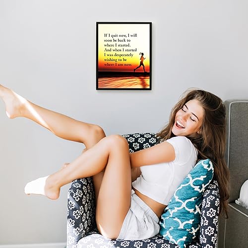 Miniatura 4 de If I Quit Now Motivational Wall Art Print, Modern Fitness & Exercise Quote Wall Art for Gym, Home, Studio & Office Decor - Inspiring Gift of