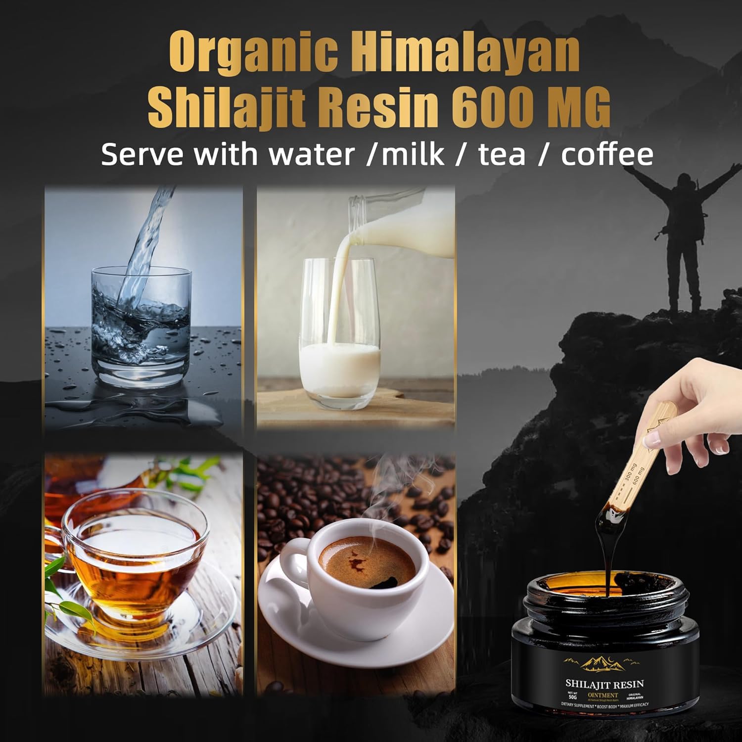 Shilajit Original Himalaya orgánico, Shilajit puro del Himalaya, resina de alta eficacia, suplemento de Shilajit, fuente de ácido fúlvico natural, goma Shilajit, resina original de Shilajit