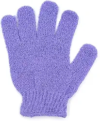 Pacote com 2 luvas de banho esfoliantes premium com cinco dedos, limpeza profunda, removem a pele morta, adequadas para homens e mulheres