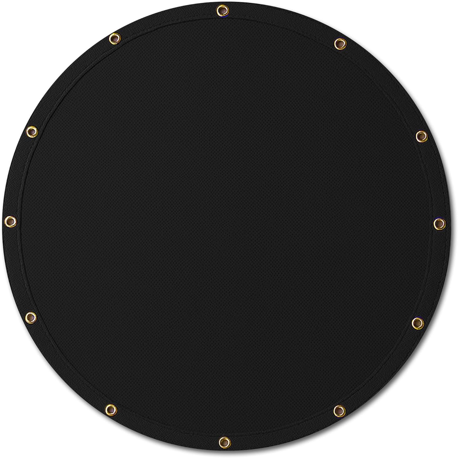 Covers & All Heavy Duty Round Tarp – 12 oz Waterproof PVC Vinyl Tarp, Tear & UV Resistant with Reinforced Edges and Grommets for Patio, Pool & Equipment Protection (5 ft Diameter, Black