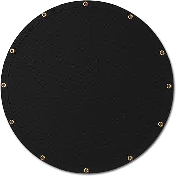 Covers & All Heavy Duty Round Tarp 12 oz Waterproof PVC Vinyl Tarp, Tear & UV Resistant with Reinforced Edges and Grommets for Patio, Pool & Equipment Protection 5 ft Diameter, Black