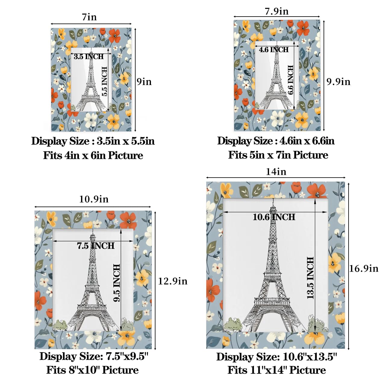 Amazon.com - Mintoprints Spring Flower Floral 4x6 Picture Frame