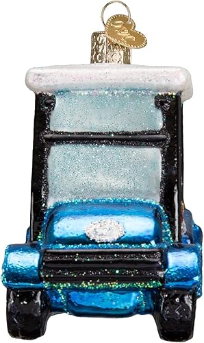 Miniatura 3 de Old World Christmas Lover Gifts Adornos de vidrio soplado para árbol de Navidad carrito de golf