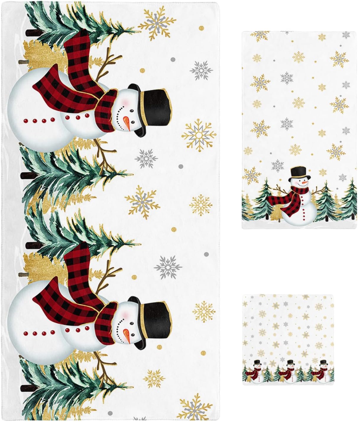 Amazon.com: Christmas Bathroom Towel Set,Microfiber Bath Kitchen Beach ...