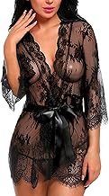 Tuopuda Babydoll Lingerie Sexy Erotic Women Sexy Sleepwear Dress and G-String Set Nightgown Lace Pyjamas Robe Lace Bra String