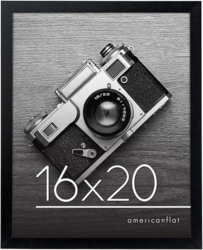 Americanflat colección Epic - Portarretratos de 16 x 20 pulgadas, con plexiglás pulido, de estilo galería, con madera de ingeniería, ancho, para disponible en Yaxa Colombia