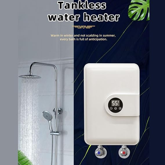 Instant Heating Electric Water Heater - Digital Display Heater - Electric Shower Heater, Camper, Kitchen, Bathroom, Pool, Outdoor, Indoor, Bathtub