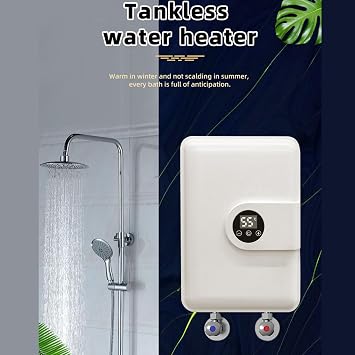 Instant Heating Electric Water Heater - Digital Display Heater - Electric Shower Heater, Camper, Kitchen, Bathroom, Pool, Outdoor, Indoor, Bathtub