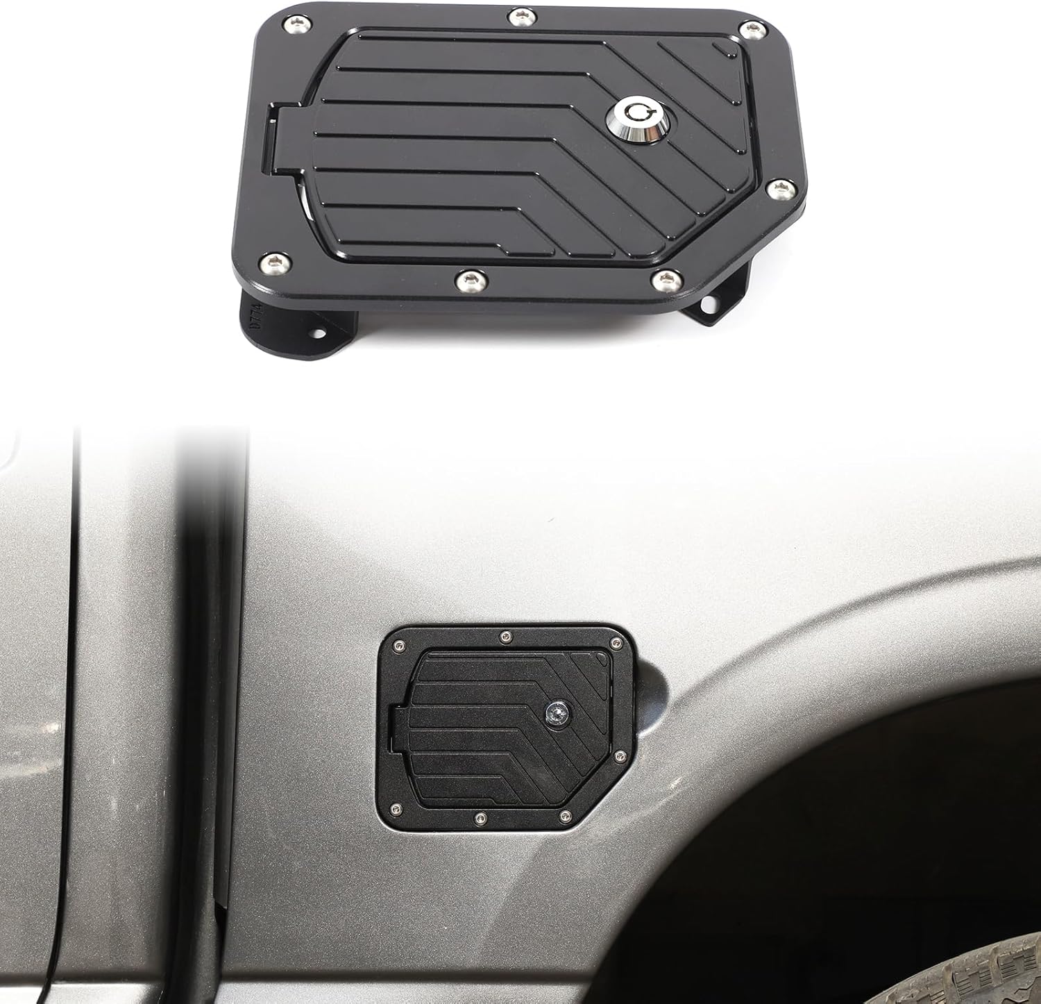 Car Fuel Tank Cap Replacement Anti-theft Lock Cap Compatible with Nissan Titan 2016-2023 Truck Door Locking Gas Tank Door Cap with Lock，Fuel Tank Gas Filling Cap accessories