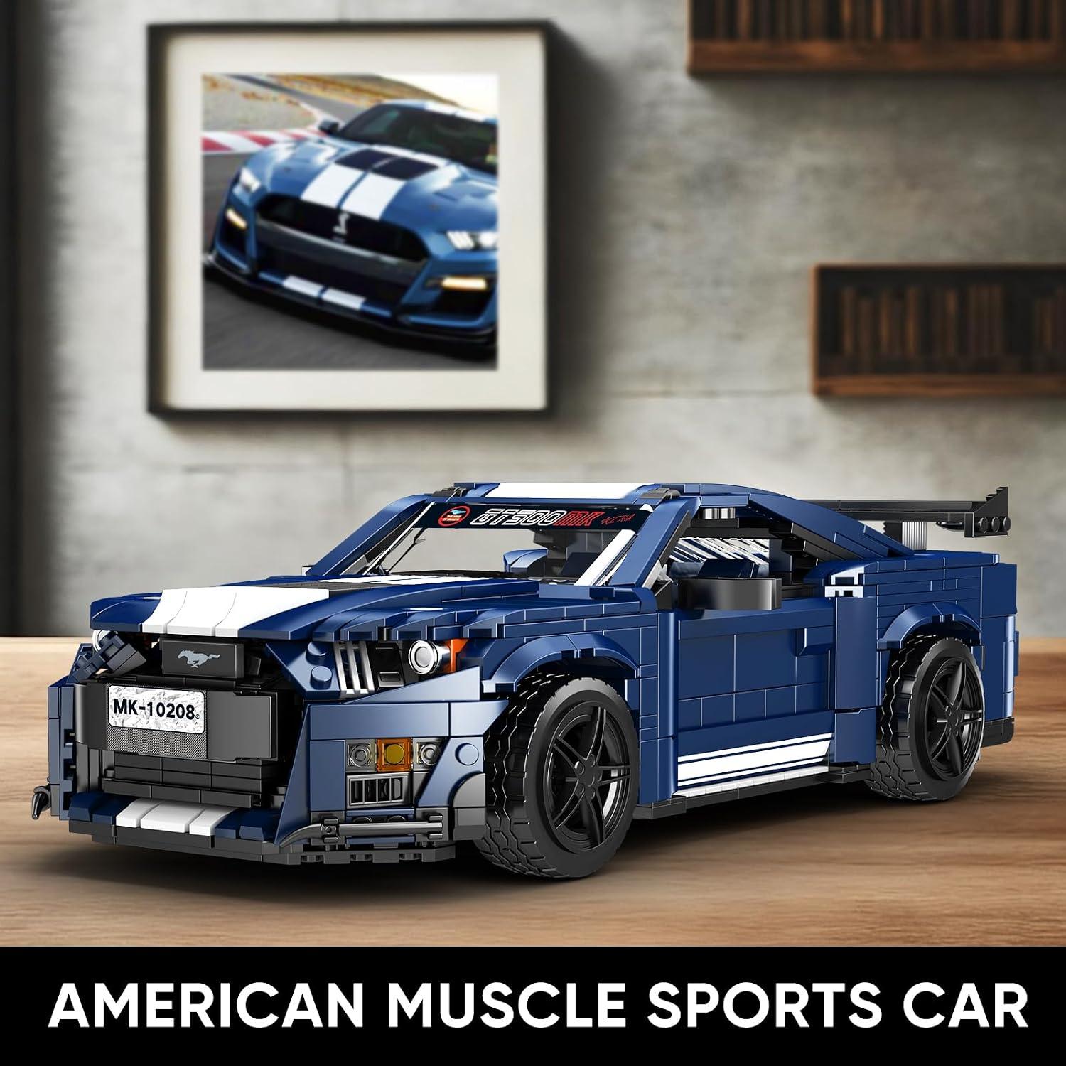 Mould King 10208 Car Model Building Kit, Classic Sports Car Model Toys MOC Bricks Collectible Building Blocks, Static Version 1,556 Pieces