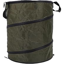 TARSHYRY 90L Folding Trash Container Portable Oxford Cloth Camping Trash Bin Large Capacity Outdoor Picnic Gardening Yard Waste Dark Green