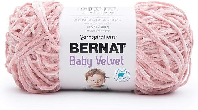 Bernat 16418686002 Baby Velvet Yarn, Restful Rose, 300g