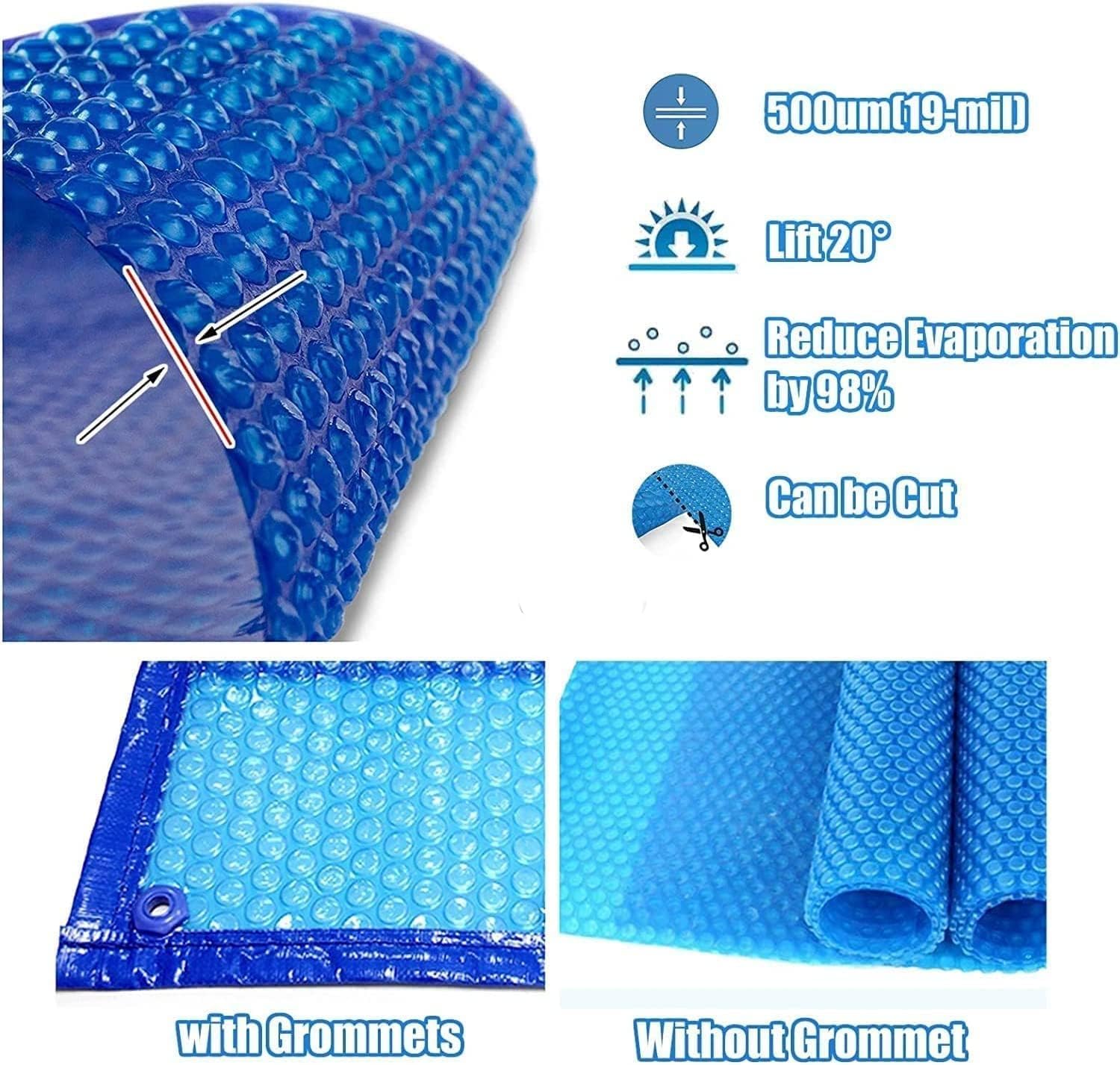 Generic バブルソーラーカバー 3フィート/6フィート/10フィート/13フィート/16フィート/20フィート/26フィート幅直角防塵スイミン