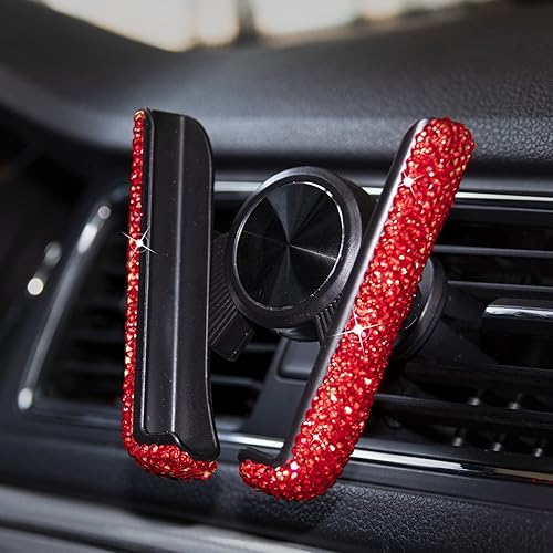 Miniatura 7 de Amiss Bling - Soporte universal para teléfono celular, soporte universal de teléfono ajustable en 360 con una base de ventilación más, decoración