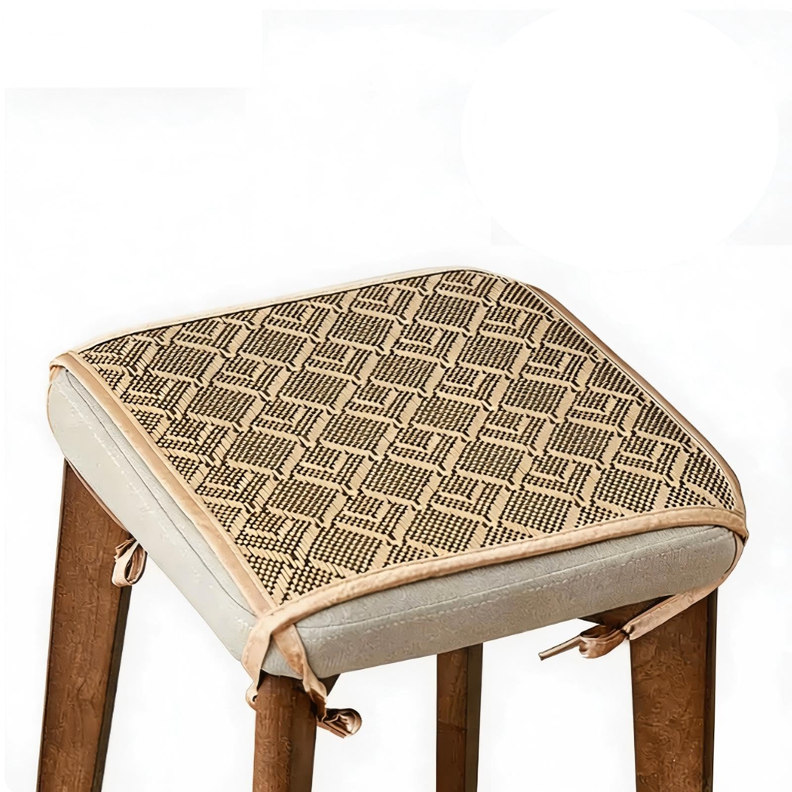 QCKNKMGG Cooling Bamboo Cushion Mat, Cooling Chair Mat Bamboo Seat Cushion Multicolor Multiple Sizes(Brown,45x45cm)