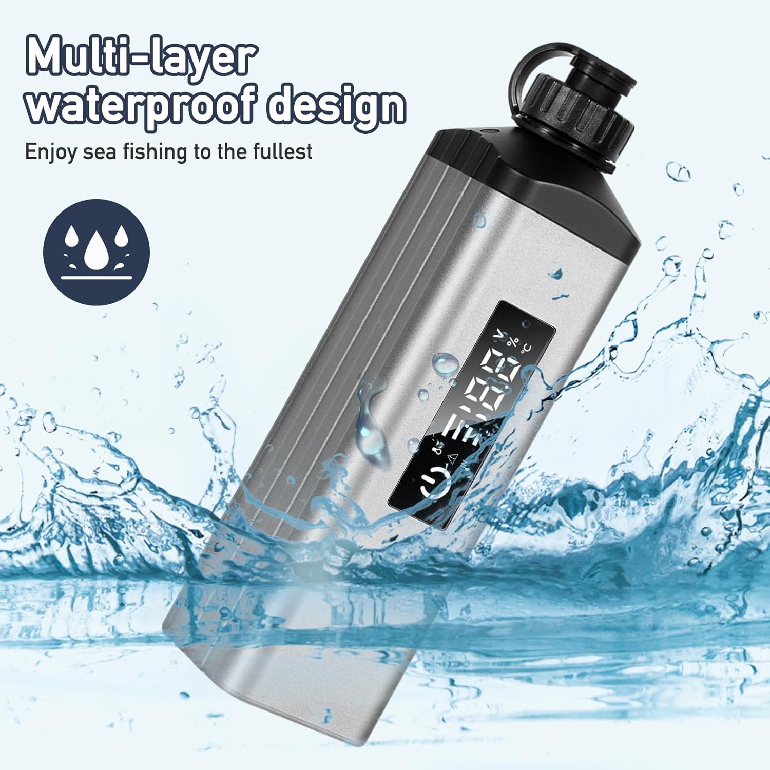 Electric Reel Battery 14.8V/5Ah/10Ah Portable High-Performance Battery for Electric Fishing Reels,High-Density Lithium Battery,Built-in Chip Multi-Protection System,High-Strength Aluminum Alloy Casing