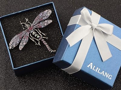 Dragonfly Crystal Brooch Pin - Silvery Tone With Pink & Aurora Borealis Rhinestones