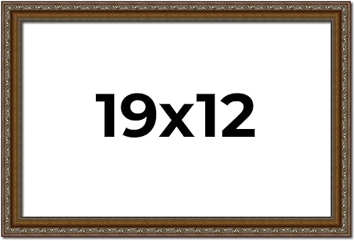 Miniatura 288 de Marco de fotos completo de madera dorada envejecida de 16 x 20 pulgadas con plexiglás acrílico UV, parte trasera de tablero de espuma y accesorios