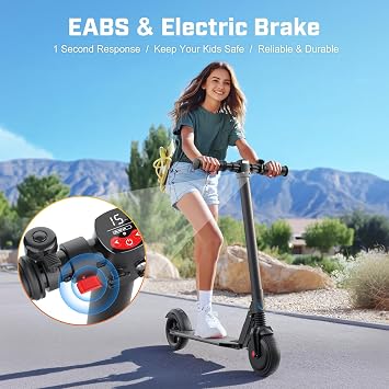 Caroma Electric Scooter Adults Peak 450W, 16-21 Miles Range E Scooter, Safe Speed Control Scooter with Smart LED Display Max 16 MPH, Lightweight Foldable E-Scooter,Electric Scooter for Kids,Gift Idea
