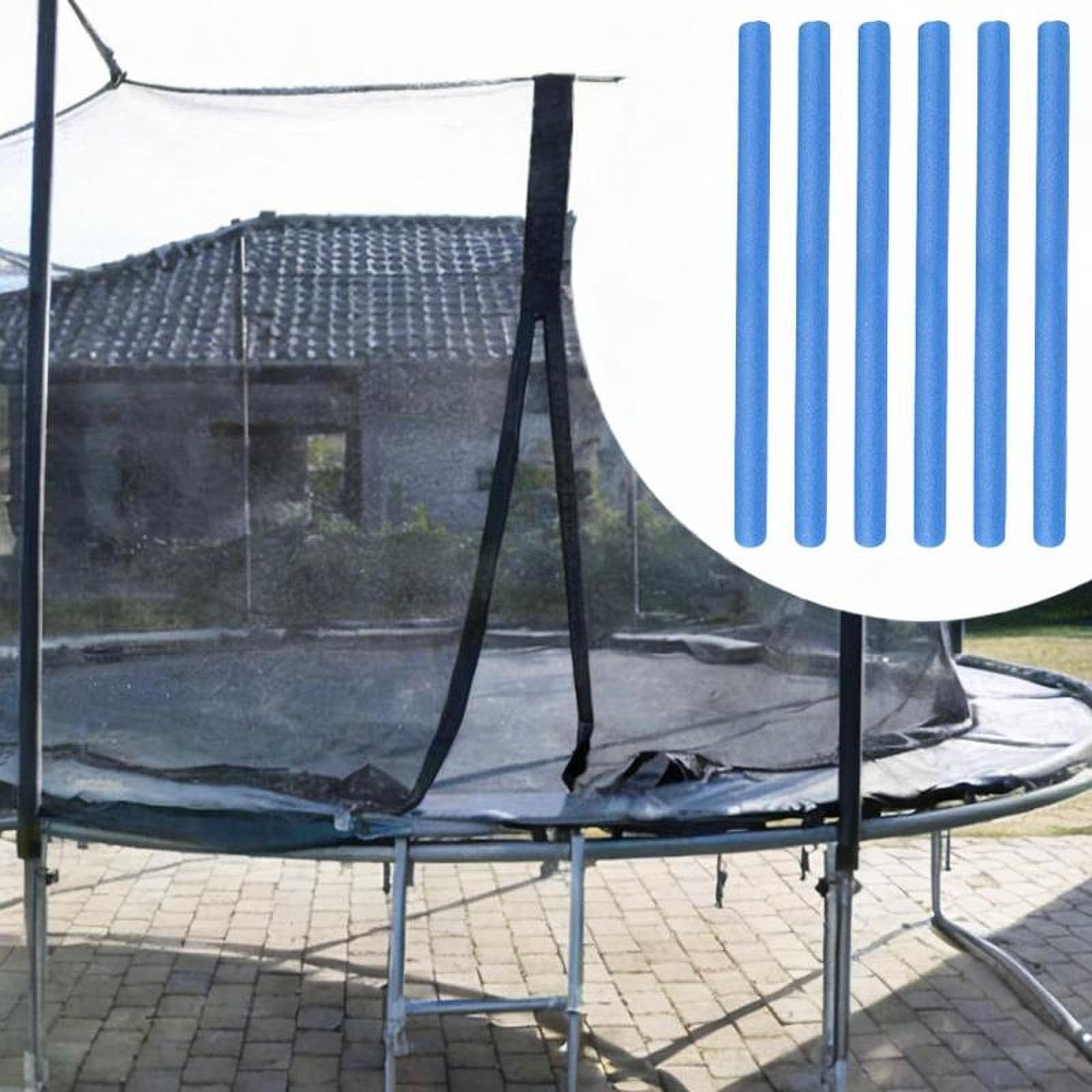 Yiju 6X Trampoline Enclosure Pole Foam Sleeves Protection Covers Lightweight Trampoline Foam Pole Covers for Jumping Bed Railing, Blue