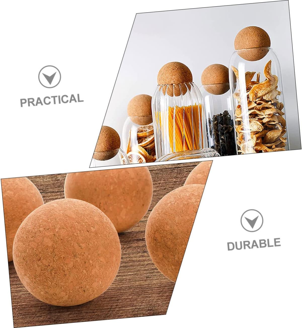 4pcs Wood Wine Cork Stoppers for Wine Decanter, Xmas | Practical Replaceable Seal for Beverage Use, Party and Banquets, Compact Decanter Supply, Household Set image 2