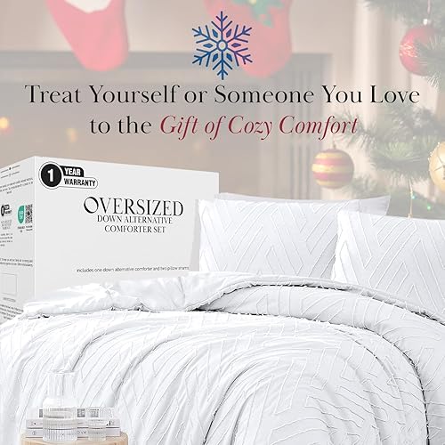 Miniatura 3 de Southshore Fine Living, Inc. Juego de ropa de cama de gran tamaño alternativo para todas las estaciones, colcha reversible suave de 2 piezas con una