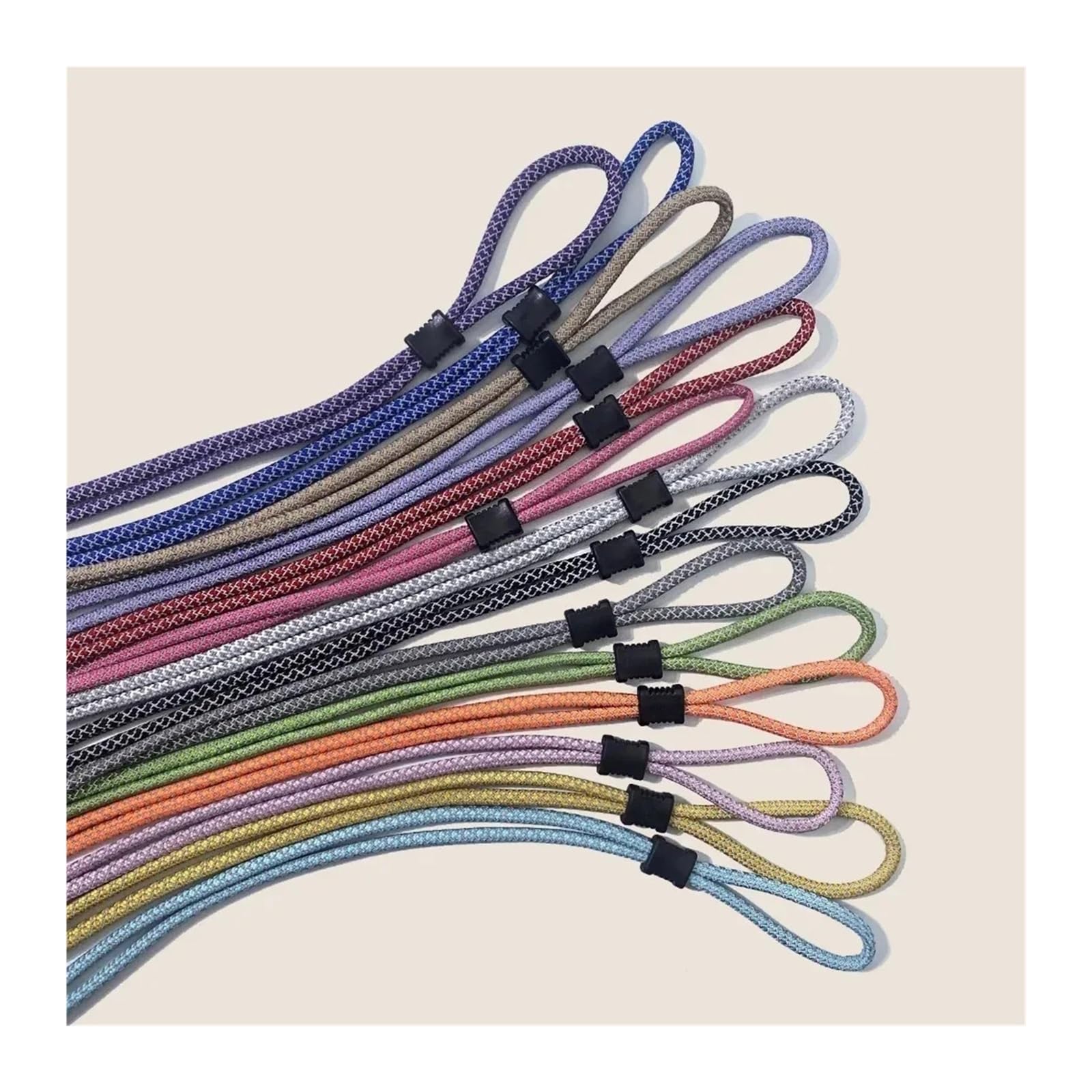 10pcs Non-Slip Sunglasses Rope Per Occhiali | Reflective Lanyard Strap Eyewear Cord Holder with Adjustable Buckles Glasses Neck Cord