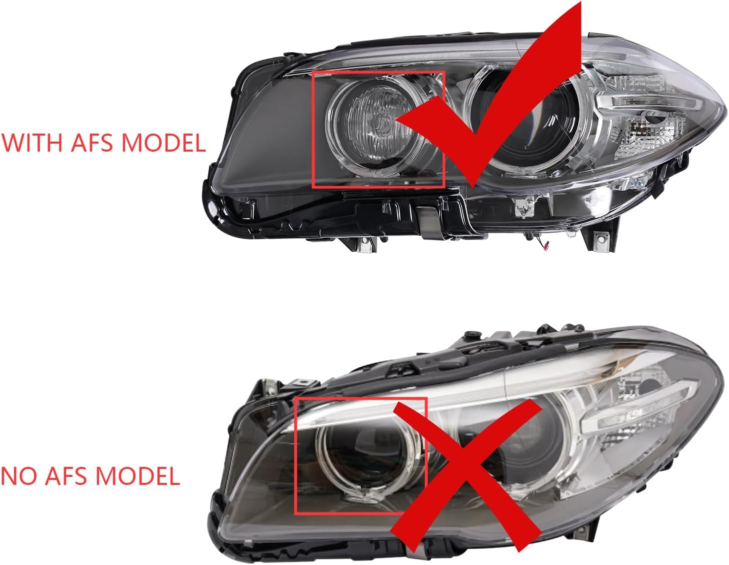 HID Headlight Assembly for 2014-2016 BMW 550i/535i xDrive/535d xDrive/528i xDrive (NOT For M Sport/Gran Turismo Models), w/AFS, w/DRL Driver Side OE/OEM 63117343905