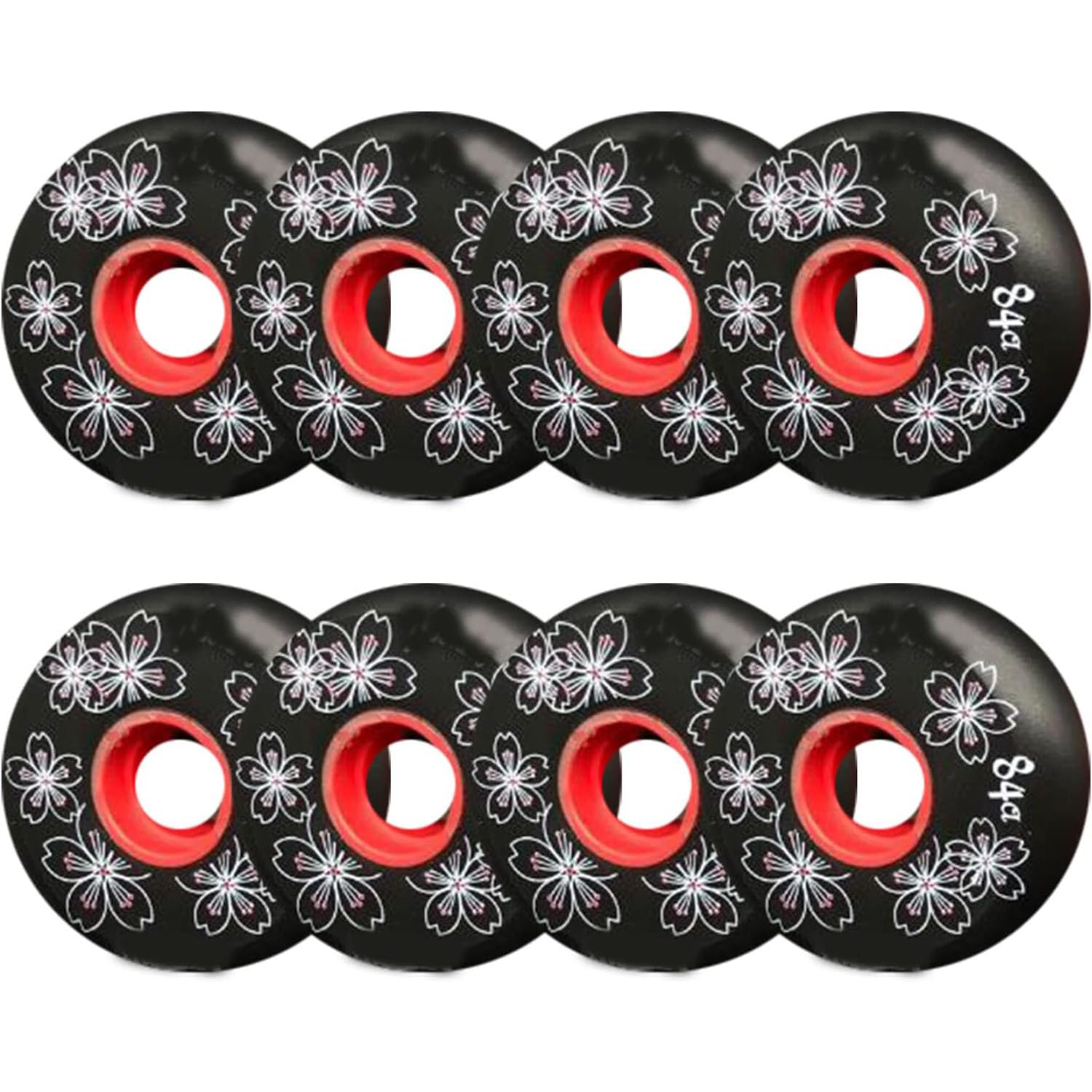 Lot de 8 Roues de Patins à Roues alignées 84A Roues de Rechange pour Patins à Roues alignées 72 mm/76 mm/80 mm pour Patins à Roues alignées pour Femmes et Hommes