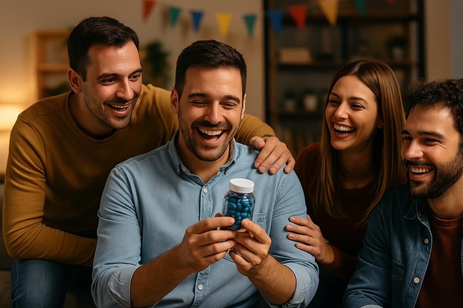 DUROX Compresse Blu 40 Anni – Scherzo Wiagras Goliardico per Uomo – Idea Regalo Divertente Compleanno 40 anni – Confetti Blu al Cioccolato – FANNE BUON USO
