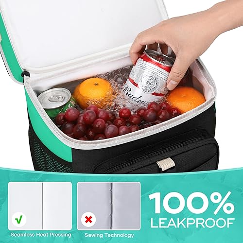 Miniatura 4 de Maelstrom Lunch Box for Women, 20L Insulated Lunch Bag Men, Leakproof Double Deck Cooler Bag, Soft Lunch Cooler with Quick Access Flip-Top Lid for