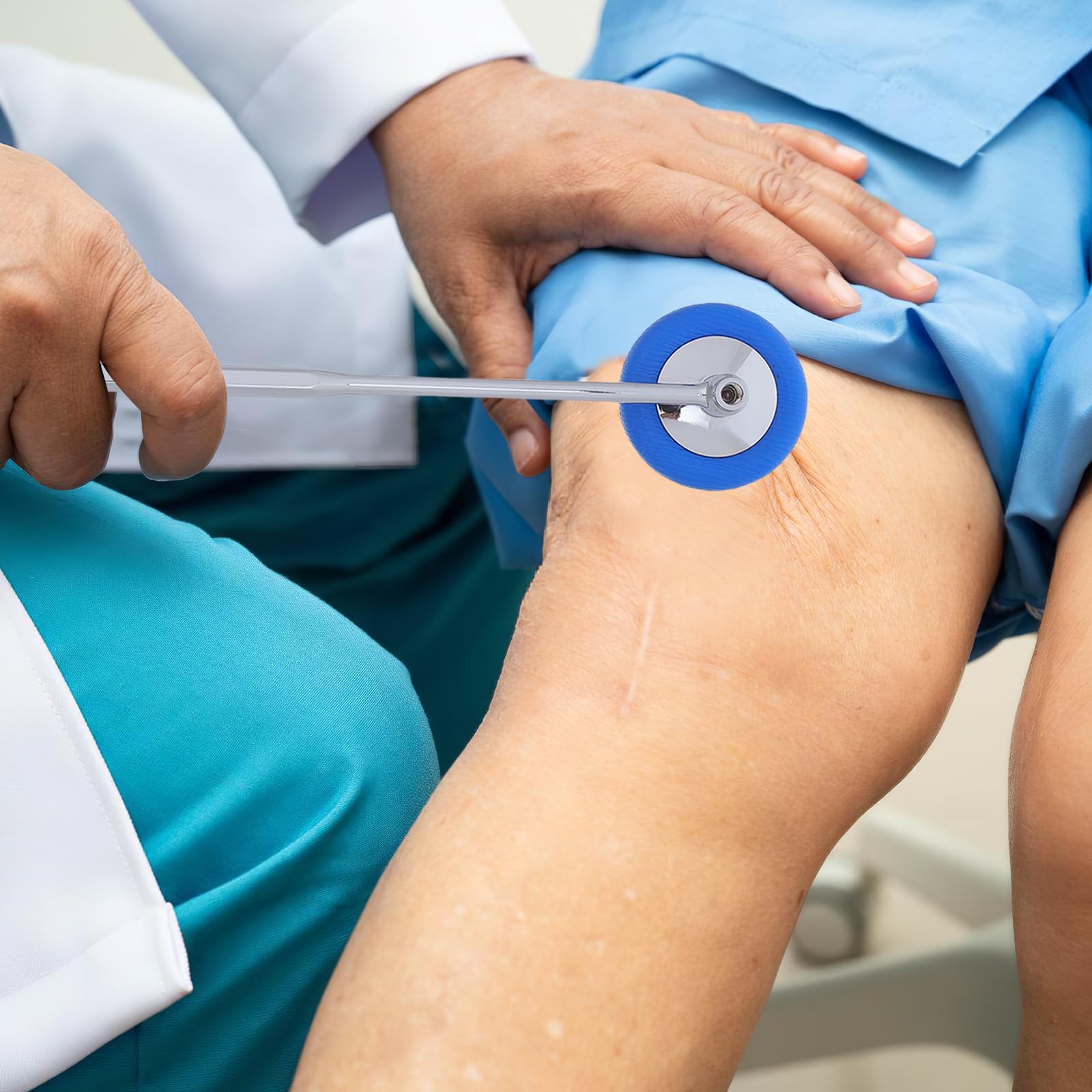 UKCOCO Set Martelli Medici Neurologici 5 Pezzi Blu, Strumenti Diagnostici Clinici Portatili Impugnatura Ergonomica per Test Ortopedici e Neurologici, Kit per Studenti e Professionisti