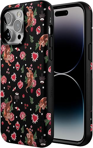 Vista 1140 de Casely - Funda para iPhone 14 Pro Max, Viva La Vida, Frida Kahlo Floral Collage, compatible con MagSafe 10 Frida Kahlo Viva La Vida Collage