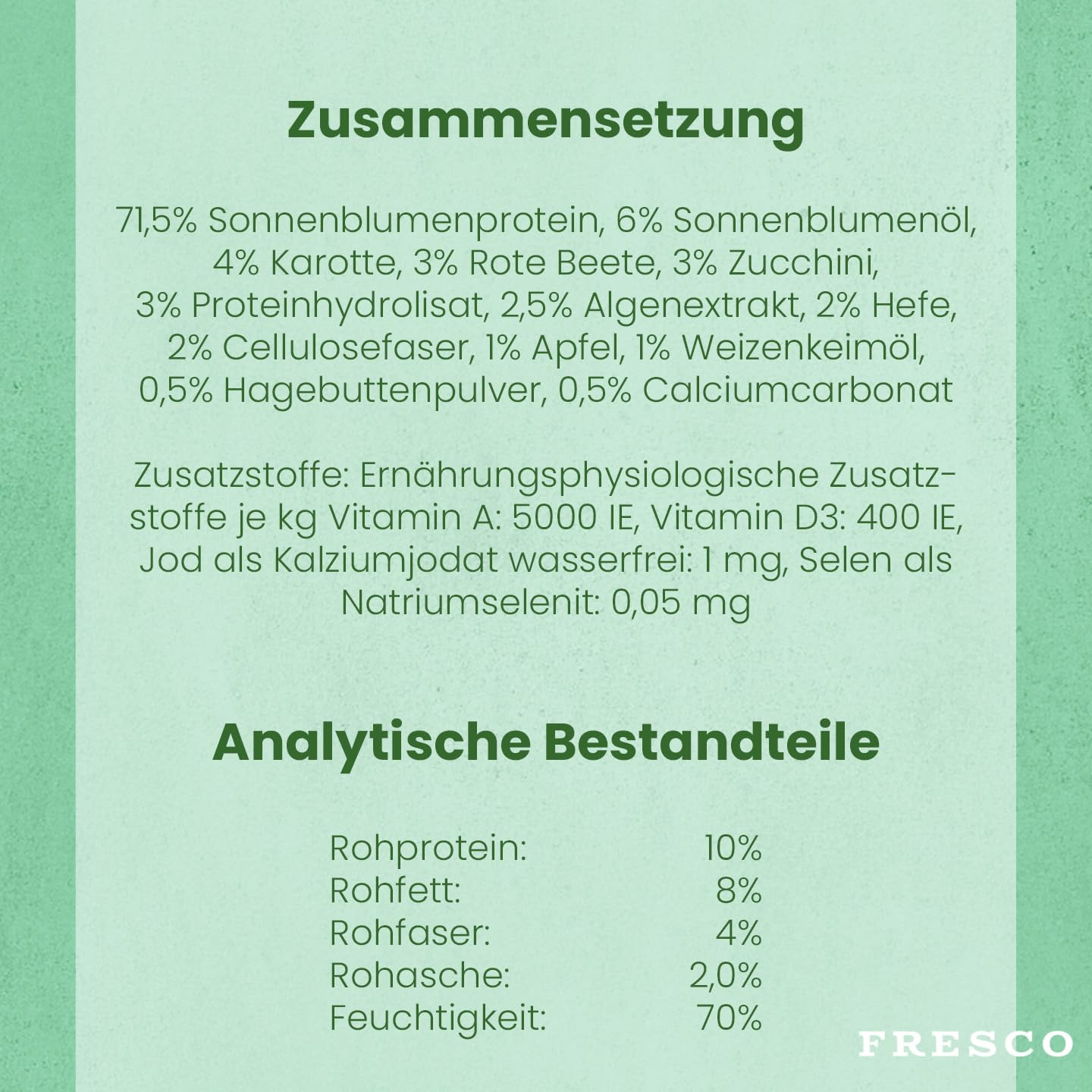 FRESCO Dog Unico Vegan Hundefutter Nass 6 x 400g | Hochverträglich & gesund