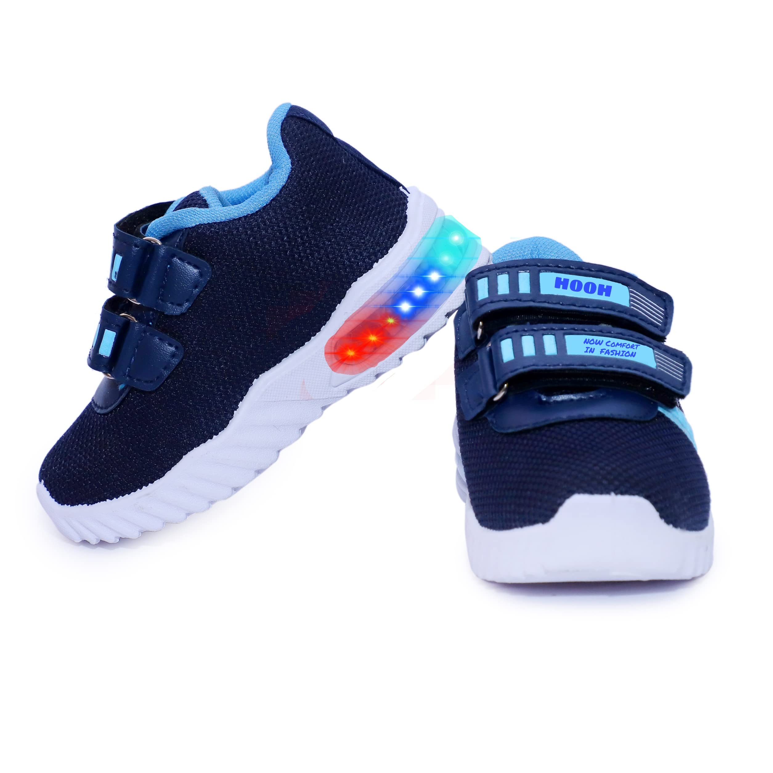 BOOMER CUBS Kids Unisex LED Shoes for Boys and Girls (Blue, 3_Years) 2