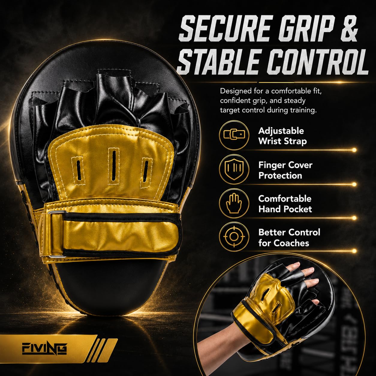 Boxe Focus Mitts - Guanti da allenamento curvi, per MMA