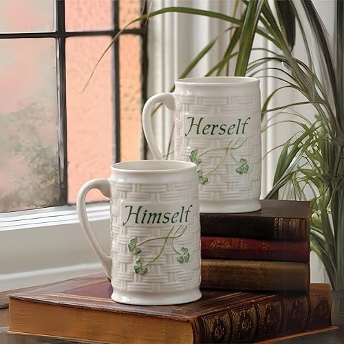 Miniatura 3 de Belleek Juego de tazas de porcelana, tamaño mediano, color blanco