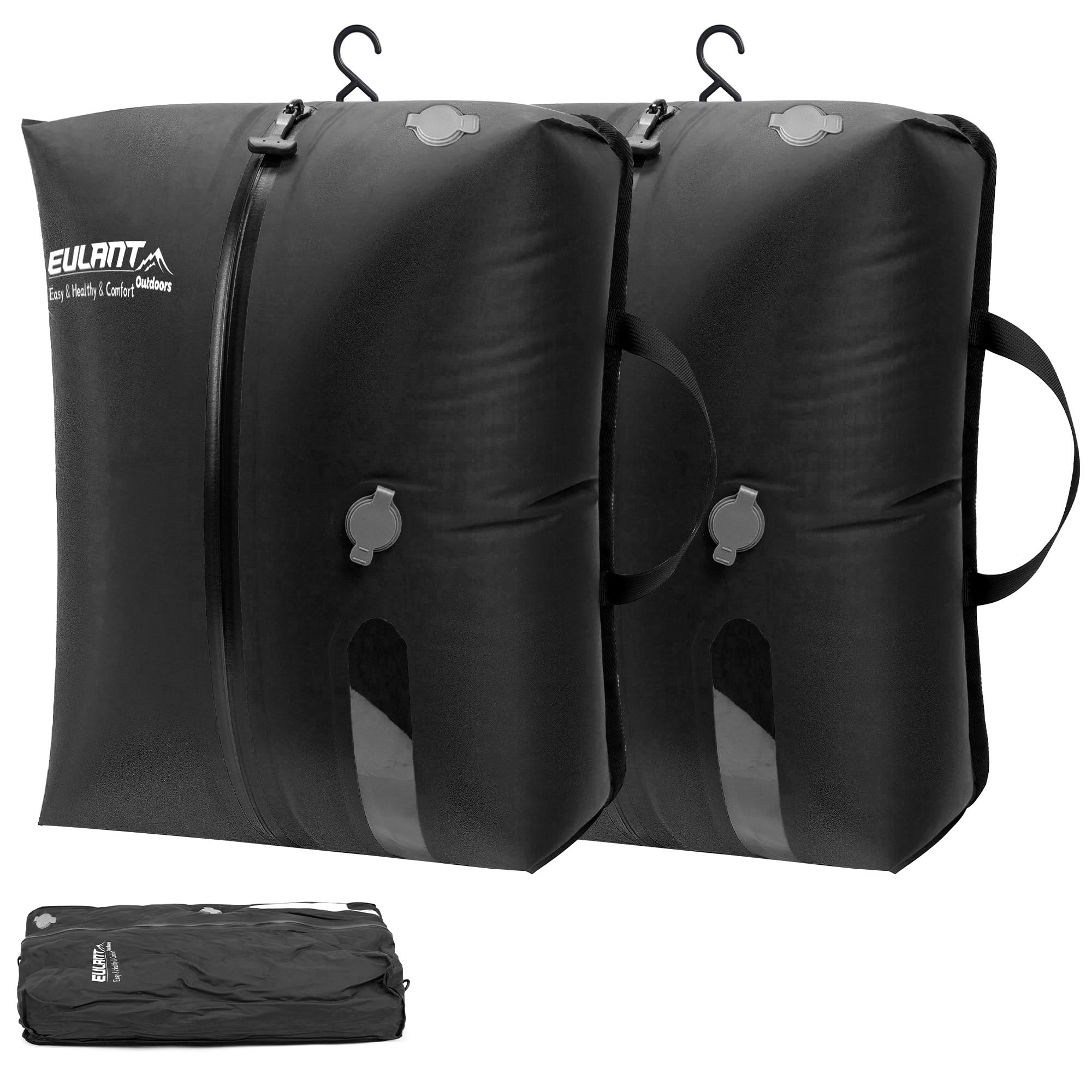 2 Pack Reusable Vacuum Bags for Travel,Waterproof Professional IP67 Zipper Reusable Vacuum Compression Bags,Space Saver Bags for Suitcases Backpack(No