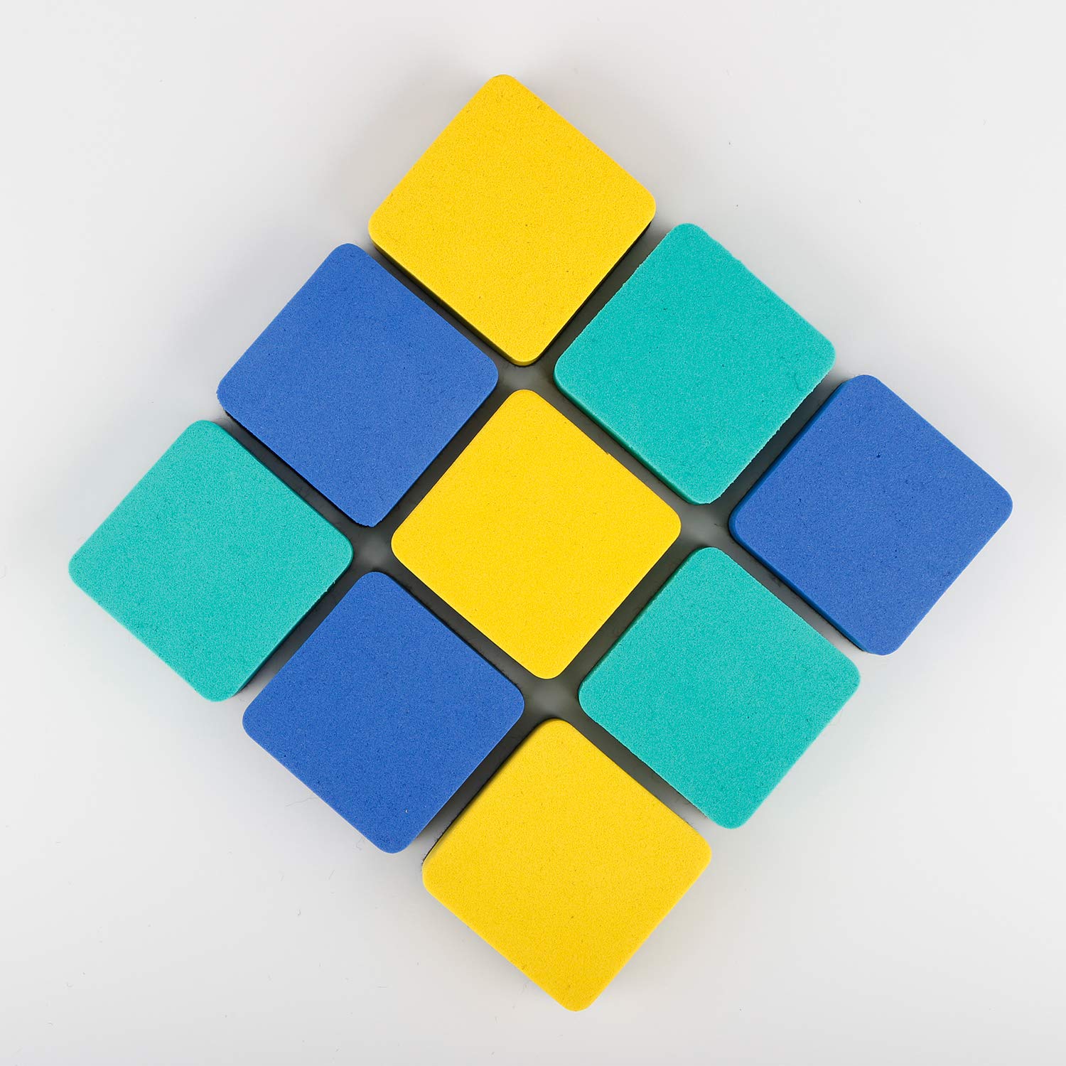 Lot De 5 Gommes Magnétiques Pour Tableau Blanc - 5 Couleurs, Feutre épais, Dimensions 10.3 X 5.5 X 2 Cm - 6