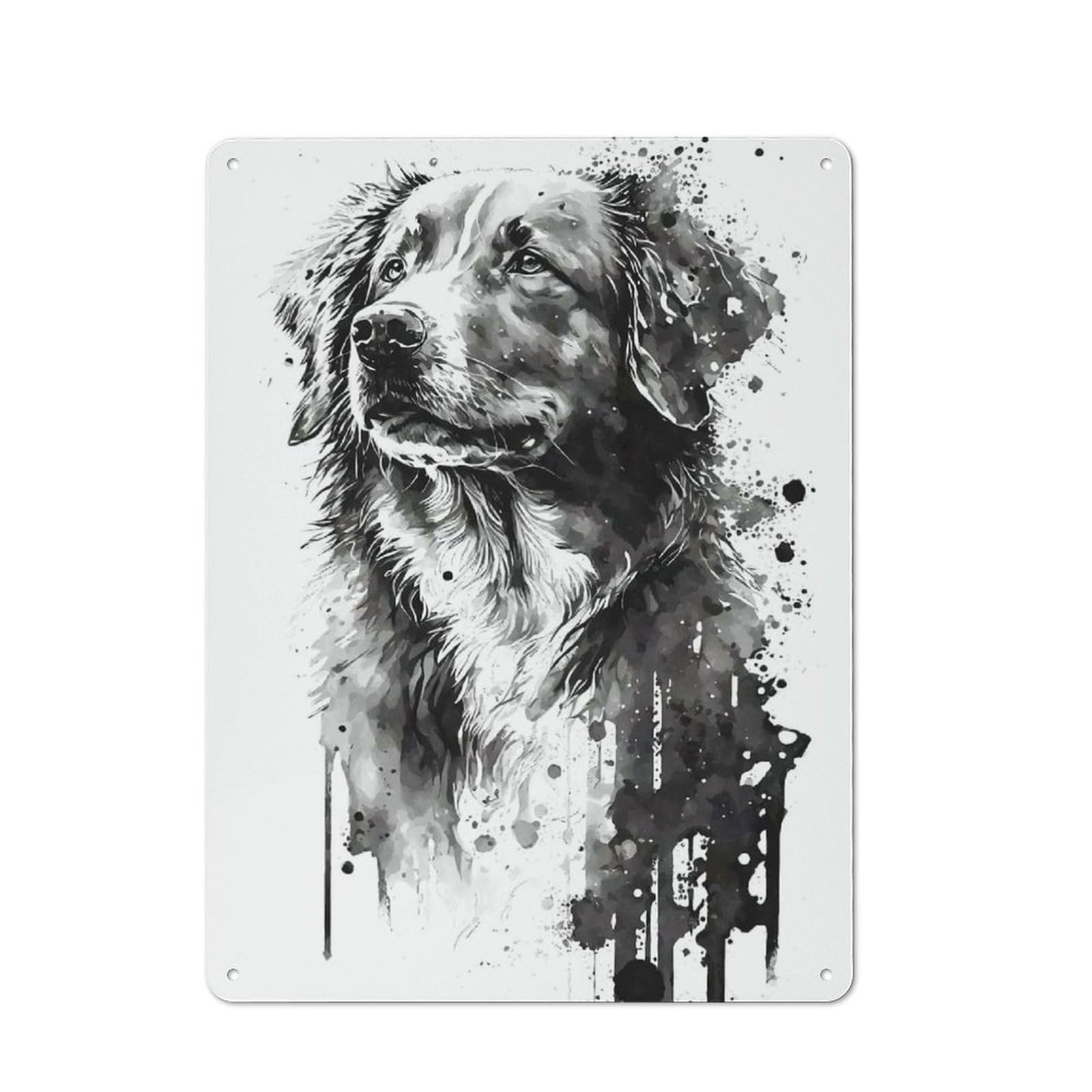 Junmoney Duck Tolling Retriever Ink For Man Cave Or Games Room, Retro Tin Sign 40X30cm, A Christmas Gift For People Styling Man Cave And Games Room