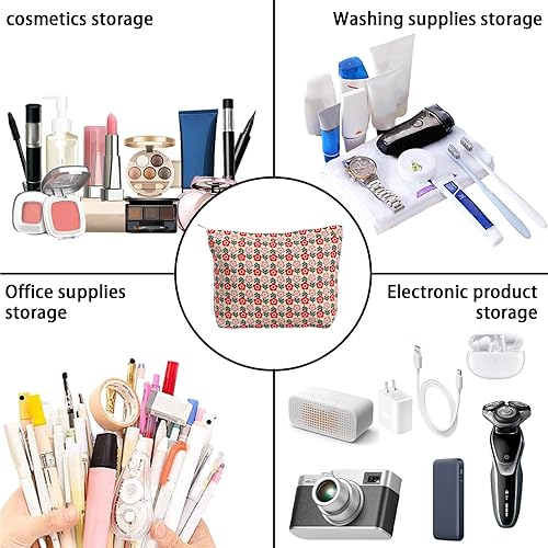 Miniatura 7 de MHDGG Bolsa de maquillaje para mujer, bolsa de cosméticos floral de gran capacidad, bolsas de maquillaje, bolsas de maquillaje para mujer, bolsos de