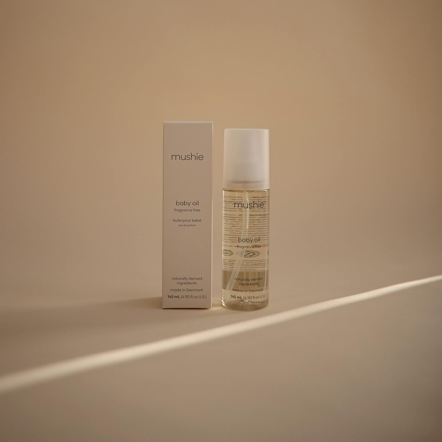 mushie Organic Baby Oil | Hypoallergenic, Lightweight to Prevent Moisture Loss | Certified COSMOS ORGANIC | Made in Denmark, 4.9 fl oz (145 mL) - Image 2