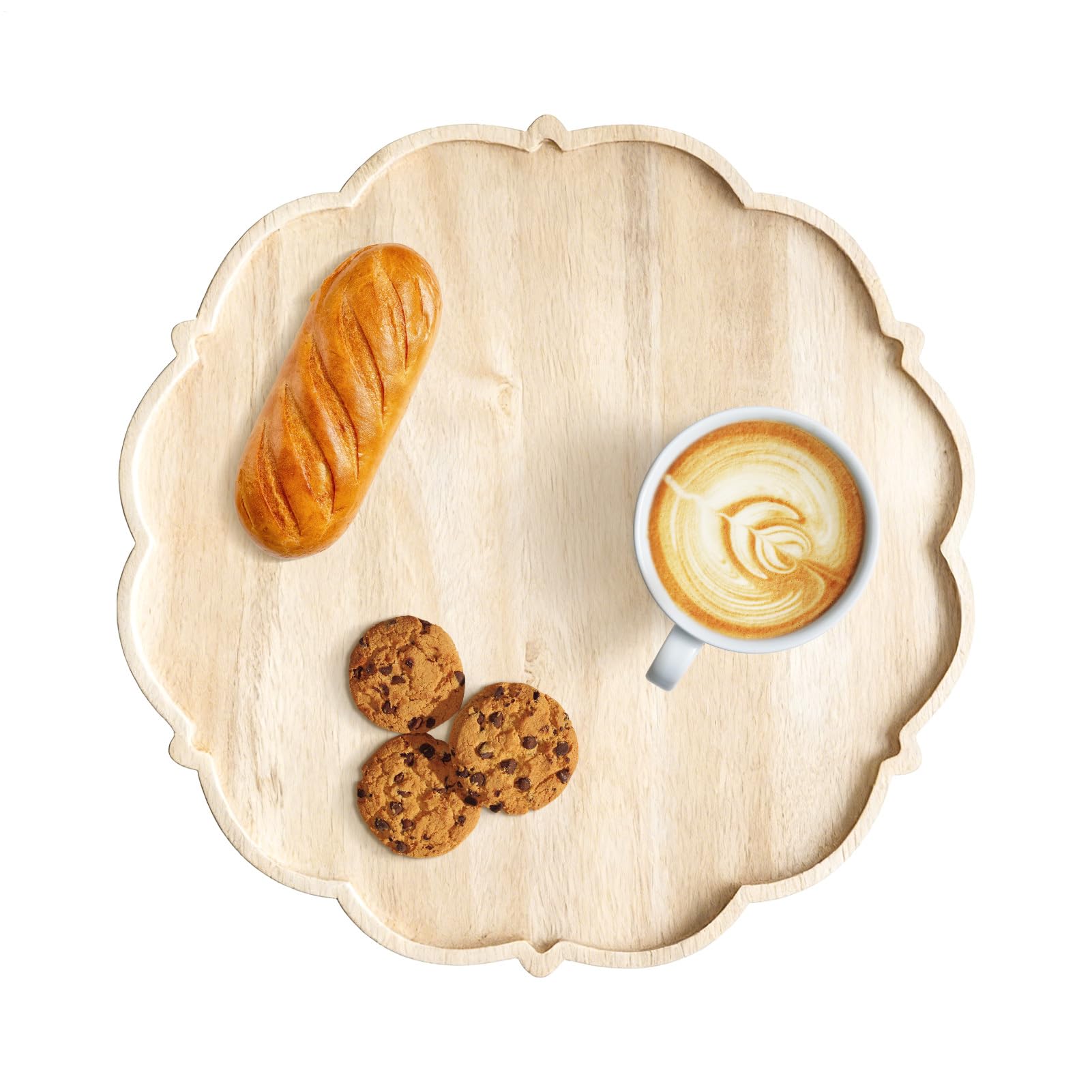 Plateau en bois pour aliments et service de barbecue de maison