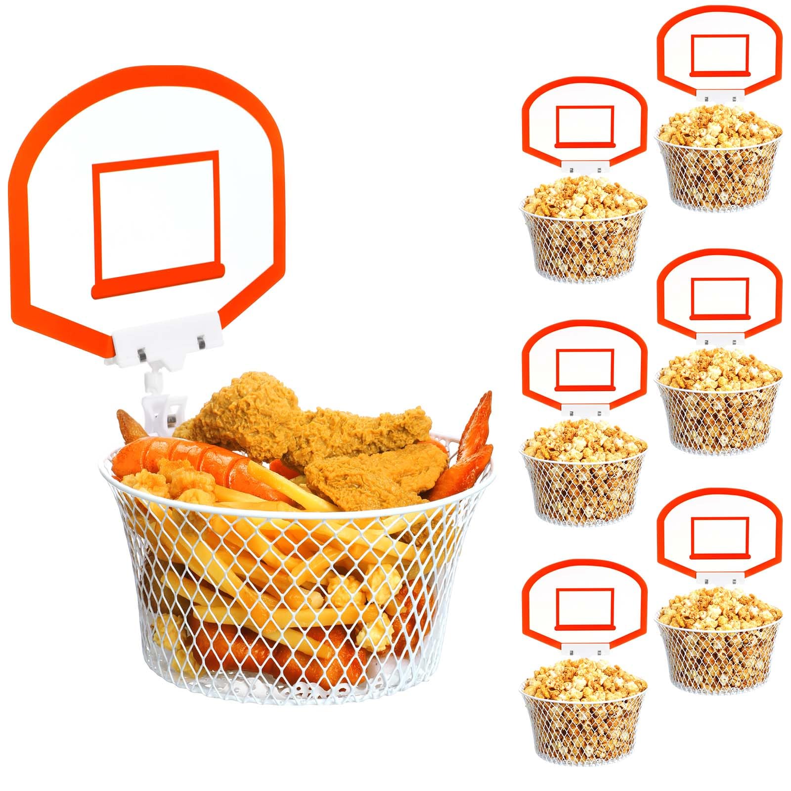 Panier de basket-ball en métal Chunful lot de 6 seaux alimentaires réutilisables
