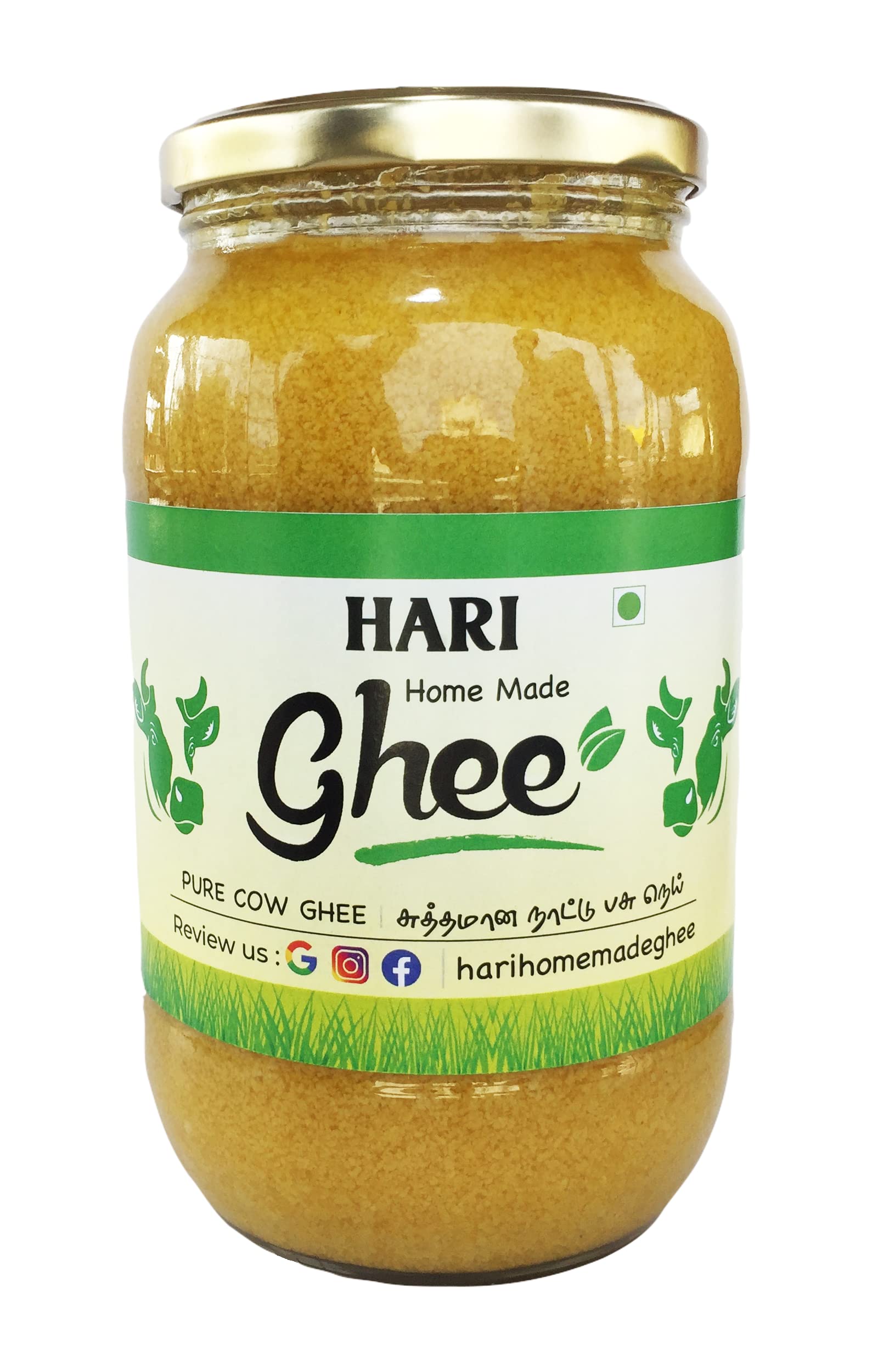 Hari Ghee | 1L | A2 Ghee | Pure Desi Cow Ghee | Home Made Ghee | Glass Jar