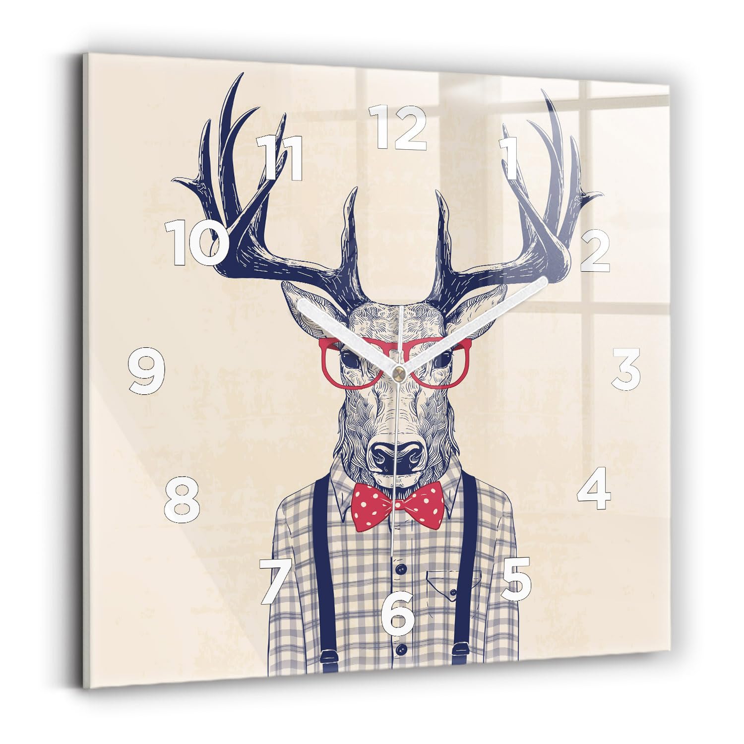 Horloge murale moderne Wallfluent pour salon et bureau avec grand affichage carré 30cm