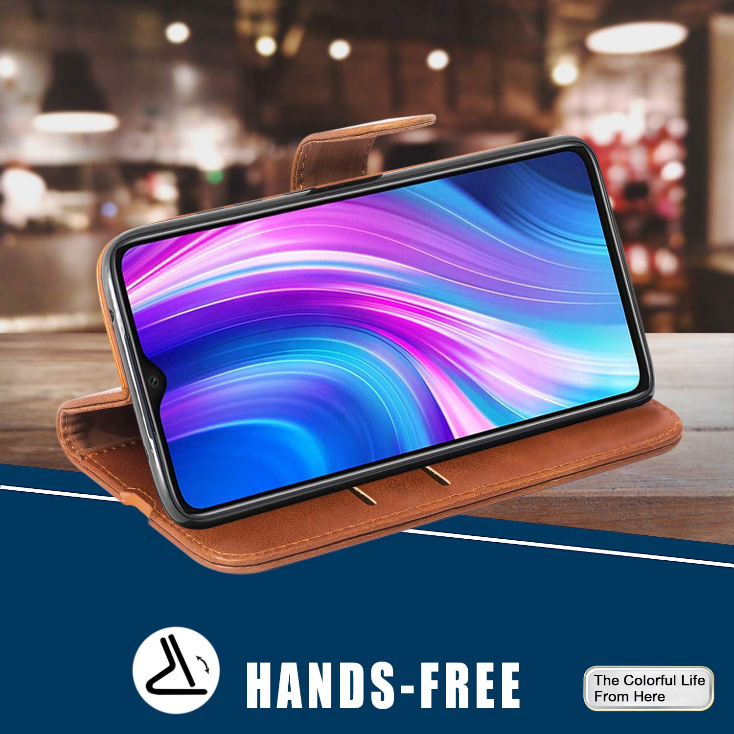 Mulbess Custodia per Xiaomi Redmi 8, Cover Magnetica Flip con Chiusura