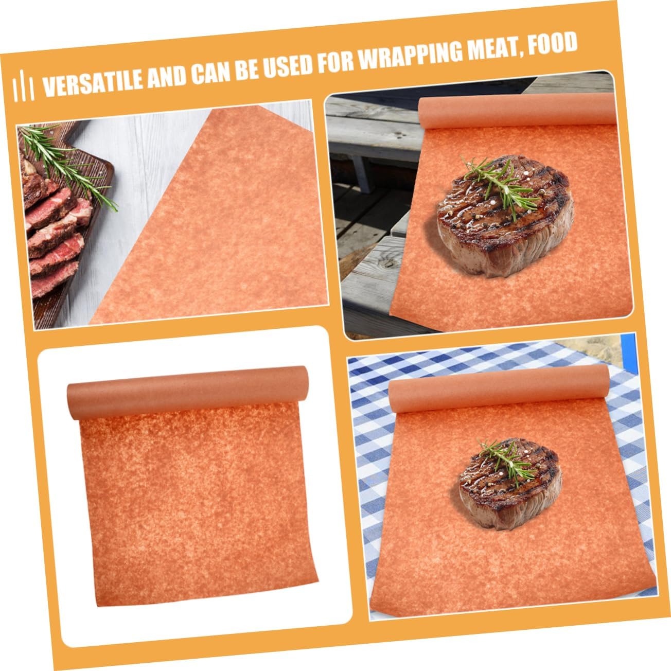 Brown Butchers Paper Roll, Nonstick Grease Proof Food Wrap