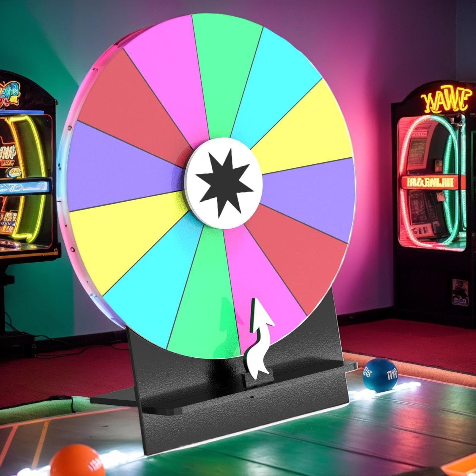 Roue de prix 30,5 cm | Spinner de table avec 12 emplacements et marqueur