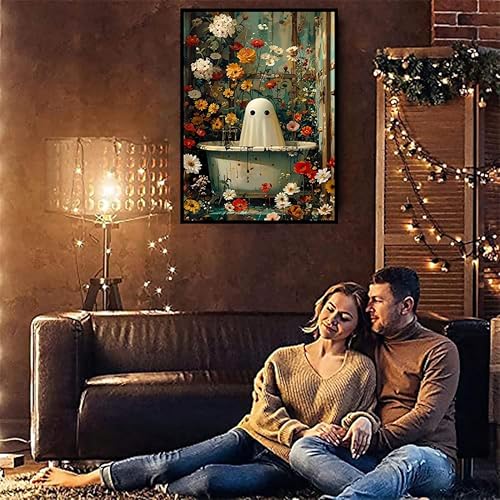 Miniatura 10 de VIGEGU Paquete de 4 kits de pintura de diamantes para adultos diseño de flores mariposa luna atrapasueños bricolaje kits de arte de diamantes 5D